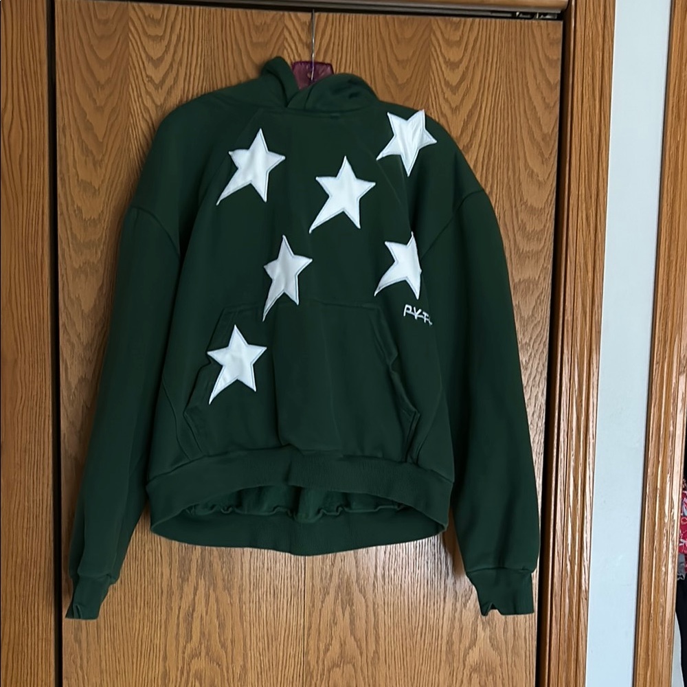 Pythia Green peripheral star hoodie